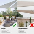 thumbnail image 4 of LAGarden 2 Pack 11 Ft 97% UV Block Triangle Sun Shade Sail Heavy Duty Canopy Outdoor Pool, 4 of 9