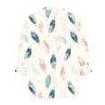thumbnail image 5 of YUGYXL Button Down Shirts for Women 3/4 Length Sleeve Business Casual Blouses Summer Tops B White L, 5 of 6