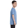 thumbnail image 3 of JERZEES Dri-Power Youth Crewneck T-Shirt, Shoer Sleeve Moisture-Wicking Tee, 50/50 Cotton/polyester, Light Blue, M, 3 of 6