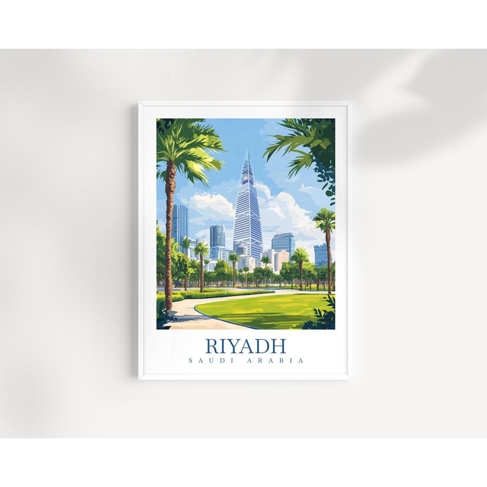Riyadh Skyline Wall Art Print Saudi Arabia Decor Unframed Paper Print
