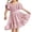 Pink, variant on Eltusu Girls Dresses, Fashion Bow Short Sleeve Crew Neck Summer Dress Pink Size 10-12 T