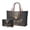 Black - Eagle Fire Cross, variant on Labrador Retriever Print Handbag Wallet Set for Women Large Tote Handbag with with Matching Wallet Casual Shoulder Bags for Dog Lovers