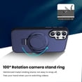 thumbnail image 6 of Entronix Magnetic Case for Galaxy S26 Ultra, Frosted Matte Back with Kickstand Slim Fit Cover, Navy Blue, 6 of 6