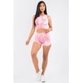 thumbnail image 3 of Two-Piece Tie Dye Cropped Hoodie  Shorts Set, 3 of 6