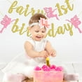 thumbnail image 5 of Fairy 1st Birthday Banner, Fairy First Birthday Party Decorations, First Birthday Banner for Baby Girl, Glitter Fairy Decorations, Gold Glitter, 5 of 8