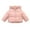 Pink, variant on xaoyunyn Girls Stand Up Collar Jacket Winter Warm Lightweight Puffer Hooded Coat Solid Color Zipper Outerwear 2-10 Years