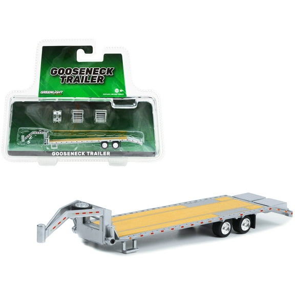 Gooseneck Trailer Primer Gray 1/64 Diecast Model by Greenlight