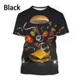 thumbnail image 1 of T-shirt Unisexe à Col Rond Imprimé 3d Burger Frites, Manches Courtes, Décontracté, Vêtements d'Été pour Homme, 1 of 5
