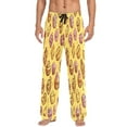 thumbnail image 2 of Candy Themed Retro Pattern Mens Cotton Pajama Pants Long Staple Lightweight Sleep Bottoms with Pockets Breathable, 2 of 7