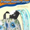 thumbnail image 5 of 17 Inch Lightweight Backpack,PVC Waterproof Oxford Fabric, Ergonomically Designed, with Large Capacity, Floral Flowers Print, 5 of 5