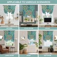 thumbnail image 6 of Tie Up Curtains for Windows Turquoise Turkish Pattern Valance Adjustable Balloon Curtain Vintage Abstract Flower Tie Up Shades for Kitchen Living Room Bedroom Privacy Curtain Drape 34x45 Inch, 6 of 9