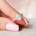 thumbnail image 2 of SHREENATHJEWELRY Moissanite Promise Ring CZ Diamond Cross Over Bridal Wedding Ring White Gold Plated Prong Ser Ring Engagement Gift Ring, 2 of 5