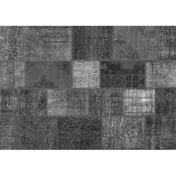 Ahgly Company Indoor Rectangle Patchwork Gray Transitional Area Rugs, 8' x 12'