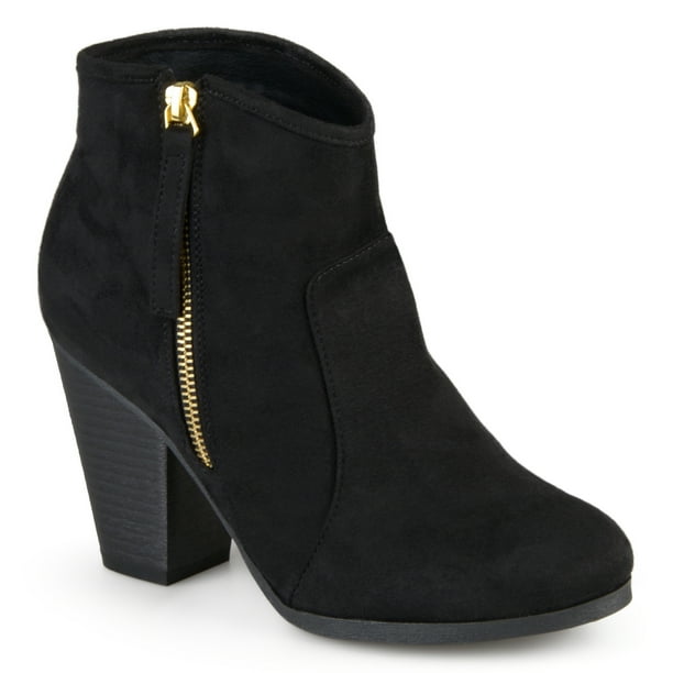 wide width heeled booties