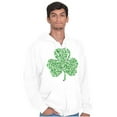 thumbnail image 3 of St Patricks Day Lucky Irish Shamrock Zip Up Hoodie Men's Women's Brisco Brands S, 3 of 5