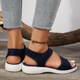 thumbnail image 4 of Willtoo 2026 Orthopedic Sandals for Women Non Slip Slip on Arch Support Flat Wedge Sandals Lightweight Walking Shoes 2026 Vacation Beach 2026 Orthopedic Shoes, 4 of 6