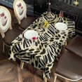 thumbnail image 3 of Zebra and Leopard Print Pattern Rectangle Tablecloth 60"x120",Waterproof Polyester Rectangle Table Cloth, Wipeable Spillproof Polyester Tablecloth for Dining, Camping, Indoor and Outdoor, 3 of 6