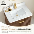 thumbnail image 6 of Mumbai 30" Single Bath Vanity in Aged Dark Brown Oak with Composite Stone Top, 6 of 16