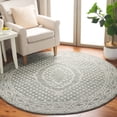 thumbnail image 2 of SAFAVIEH Ebony Aiden Bordered Area Rug, Ivory/Grey, 6' x 6' Round, 2 of 7