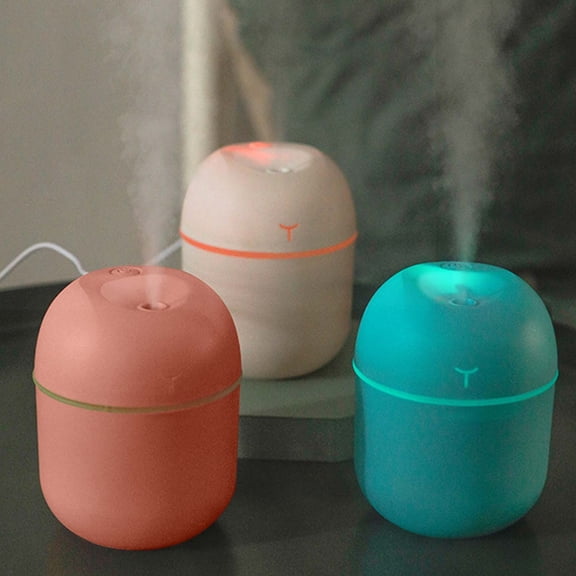 TTJ Humidifer Air Humidifier Portable Mini Humidifier 220ml Small Cool Mist Humidifier USB Desktop Humidifier for Baby Bedroom Travel Office Home Auto Shut-Off Mist Modes Super Quiet