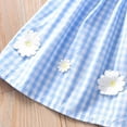 thumbnail image 7 of XUNKUSGA Newborn Infant Baby Girl Princess Dress Cotton Toddler Girl Clothes Sleeveless Cute Flower Sundress Summer Beach Dresses for Girl 2-7 Years,Blue, 7 of 7