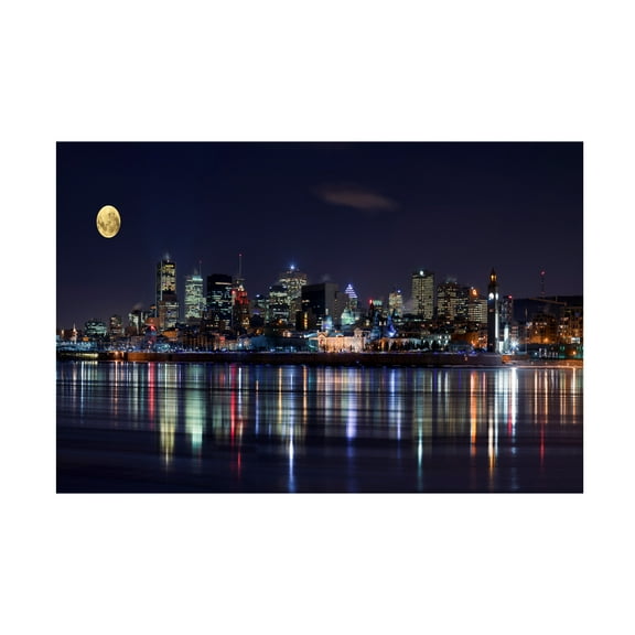 Trademark Fine Art Yuppidu Montreal Night Canvas Wall Art - 12x19