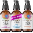 thumbnail image 1 of Set de cuidado de la piel GLEOW, sérum de retinol, vitamina C, 180 ml, 6 unidades, 1 of 6