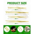 thumbnail image 2 of Gold Stainless Steel Long Food Tongs Straight Tweezers Kitchen Serrated Tips, 2 of 7
