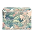 thumbnail image 7 of Yayeee Collapsible Cube Storage Bin with Lid Fabric Closet Decorative Basket with Handles, Floral Forest Pattern, 7 of 7