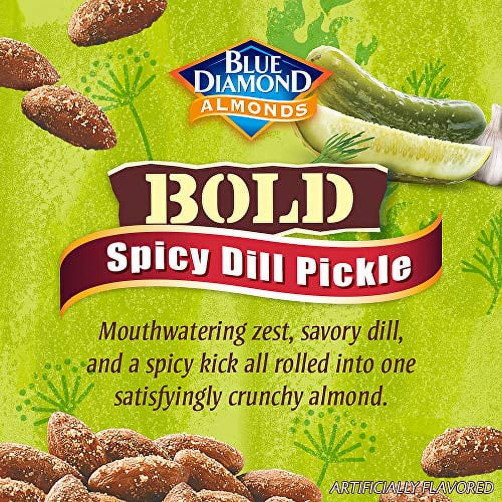 Blue Diamond Almonds Bold Spicy Dill Pickle Almonds, 12Count, 1.5oz Tubes