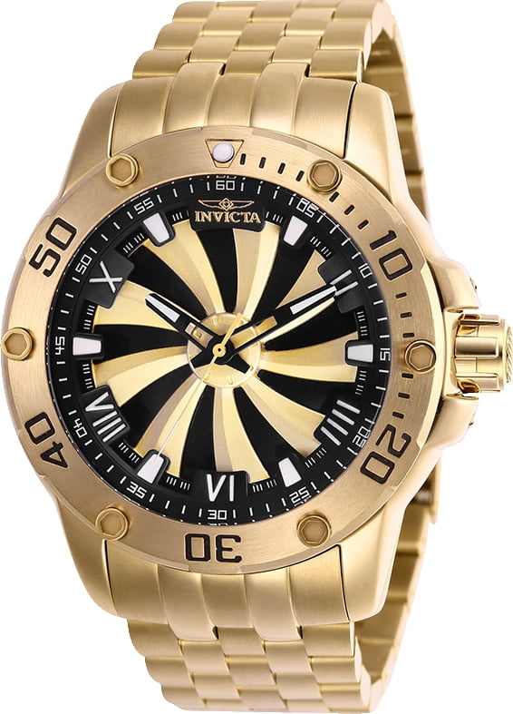 Invicta Men's 80312 Corduba Gold Dial Brown Polyurethane Watch Invicta Men's 80312 Corduba Gold Dial Brown Polyurethane Watch