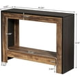 thumbnail image 3 of Tribesigns 41.3" Farmhouse Console Table, Behind Couch Sofa Table with Open Storage for Living Room, 3 of 7