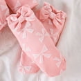 thumbnail image 5 of REgarm Newborn Baby Girl Clothes Ruffle Print Long Sleeve Romper+Headband+Socks 3Pcs Fall Winter Baby First Christmas Outfit Girl (Pink,0-3 Months), 5 of 7