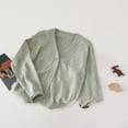 thumbnail image 4 of AherBiu Toddler Girls Clothes Long Sleeve Cardigans for Little Girl Button Down Open Front Eyelet Hole Tops, 4 of 6