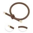 thumbnail image 3 of Unique Bargains 1 Pc Classic Knotted Style Hair Rope Hair Scrunchies Coffee Color, 3 of 5