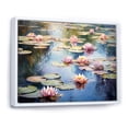 thumbnail image 2 of Designart "Monet's Water Lily Pond Reflections in Art II" Cottage Framed Wall Art - Country Green Lake Entryway Framed Wall Art, 2 of 6
