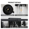 thumbnail image 5 of 51" Black 8-Light Vanity Light, Modern Bathroom Wall Sconce - Clear Glass Shades, Iron Fixture for Mirror, Dressing Table - No Bulbs Included, 5 of 6