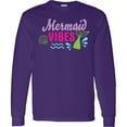 thumbnail image 3 of Inktastic Mermaid Vibes with Tail and Seashell Long Sleeve T-Shirt, 3 of 5