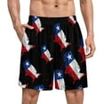 thumbnail image 1 of Faty-T Texas Flag Map Men's Pajama Shorts Drawstring Pajama Pants Loungewear Pj Bottoms with Pockets, 1 of 8