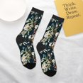 thumbnail image 4 of Uemuo Watercolor Floral Printed Kids Boys Socks Seamless Crew Socks Crazy Funny Athletic Sport Socks for Children, 4 of 6