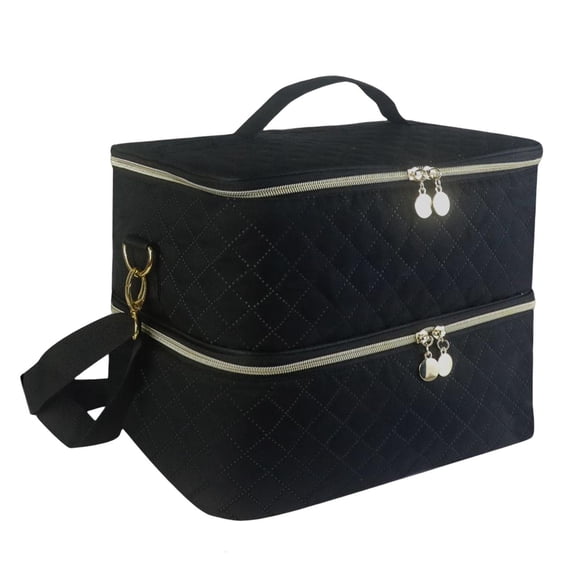 Qarigey Nail Polish Storage Bag Handbag with Bag Cosmetic Zippers Sturdy Travel Juegos de manicura Tipo 1