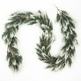 thumbnail image 2 of Pine Garland—Christmas Decoration Soft Glue Two-Color Needles Simulation Rattan Wall Hanging—Living Room Decor, 2 of 8