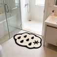 thumbnail image 4 of Yhmxh Alfombrillas de baño para baño Alfombra de baño Alfombra de cachemira sintética de forma irregular de 23,6 x 15,7 pulgadas Decoración del baño, 4 of 5