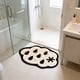 thumbnail image 4 of Yhmxh Alfombrillas de baño para baño Alfombra de baño Alfombra de cachemira sintética de forma irregular de 23,6 x 15,7 pulgadas Decoración del baño, 4 of 5