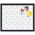 thumbnail image 2 of PinPix 20x16 Custom Cork Bulletin Board Fern Lt Grey Poster Board Has a Fabric Style Canvas Finish, Framed in Fern Lt Grey, by ArtToFrames (PinPix-1584), 2 of 5