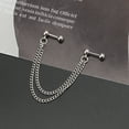 thumbnail image 4 of XISAOK Cartilage Dangle Earrings with Chain 2 Hole Helix Tragus Pin Gifts for Birthday, 4 of 8