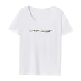 thumbnail image 1 of Camiseta de mujer souvenir casual ajuste regular ropa suave moda manga corta top SG, 1 of 8