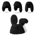 thumbnail image 4 of UTSJKR Bunny Beanie Hat for Women Men Y2k Cute Plush Beanie Fluffy Rabbit Ears Warm Winter Caps Slouchy Skull Cap Outdoor Cap Black, 4 of 5