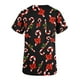 thumbnail image 5 of Tops Para Mujer Uniforme de Trabajo Tops Estampado de Navidad Manga Corta Cuello en V Blusa Con Bolsillos Odeerbi ODB181351, 5 of 5