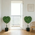 thumbnail image 5 of Heart Topiary Boxwood Tree, 29.5" UV-Resistant Home Decor for Porch Garden Outdoor & Indoor, Spring Heart Artificial Topiary Tree, Easter Gifts for Family Friends, 5 of 5